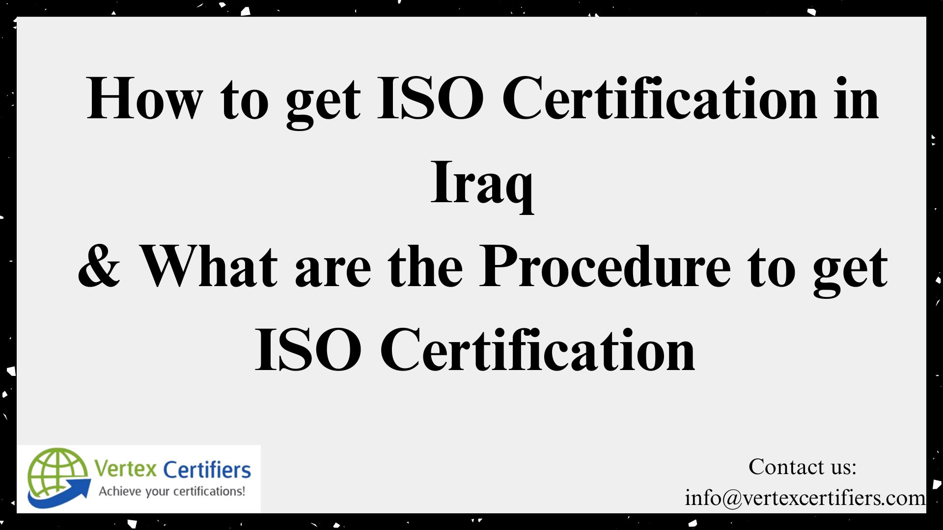 How to get ISO Certification in Iraq