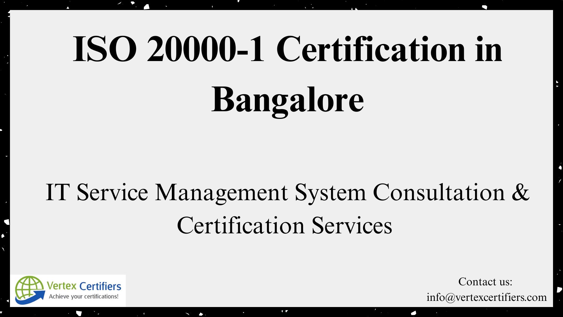 ISO 20000-1 Certification in Bangalore