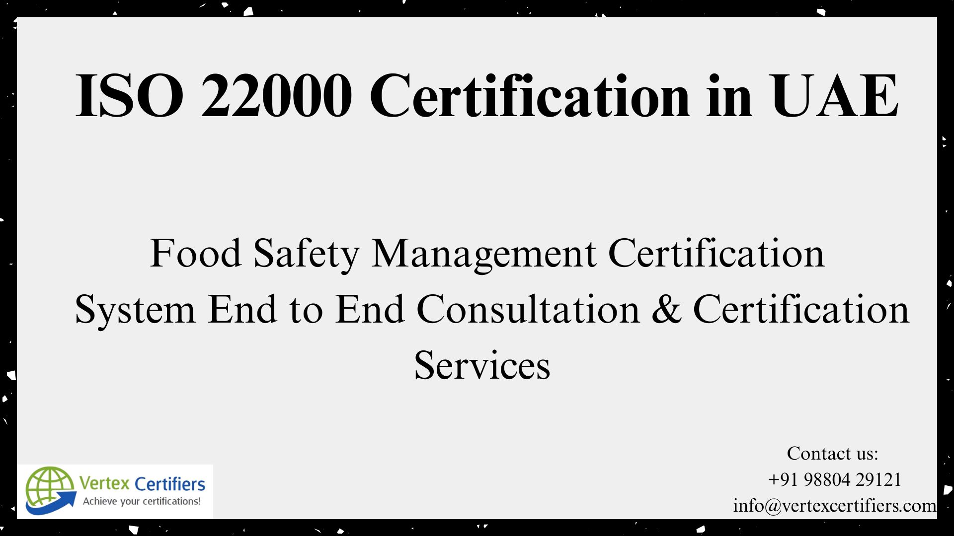 ISO 22000 Certification in UAE
